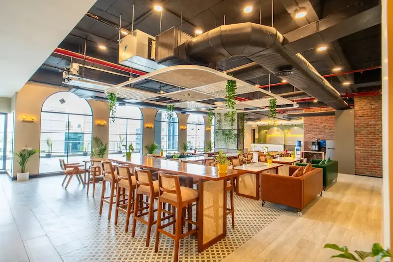 Modern office interior for rent - open workspace